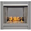 Bluegrass Living Vent Free Stainless Outdoor Gas Fireplace Insert With Reflective Cry BL450SS-G